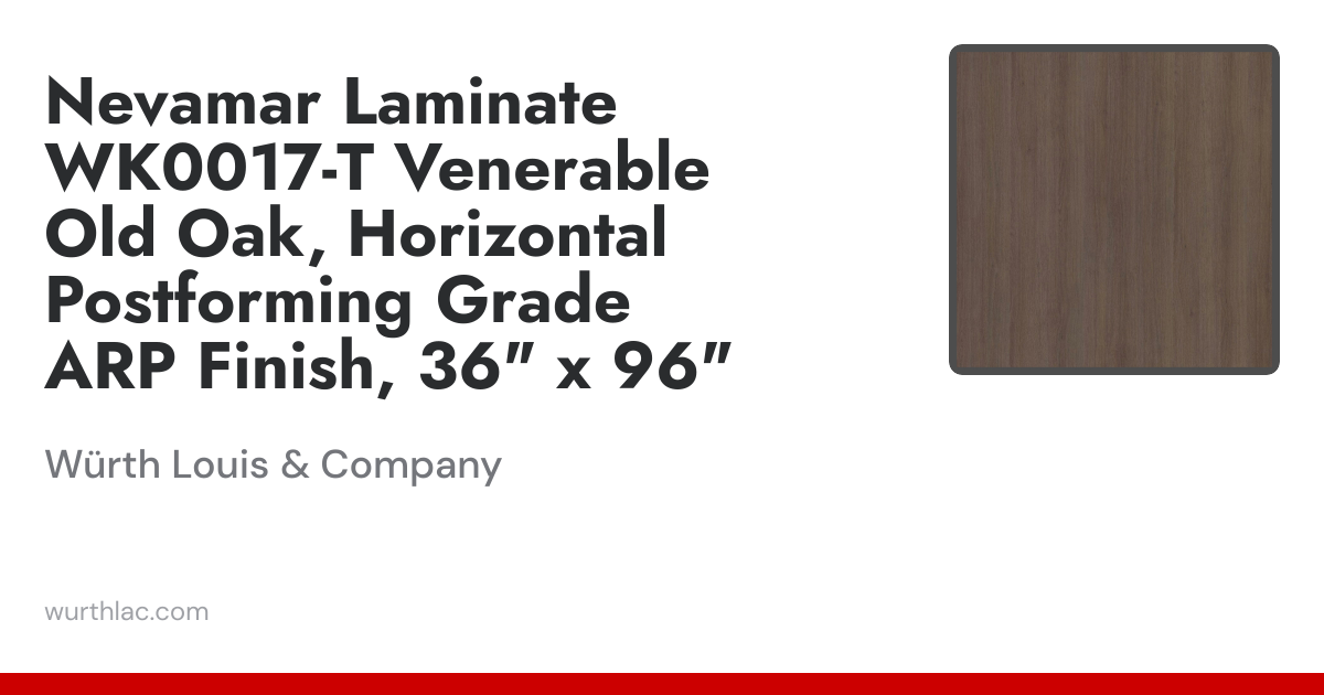 Nevamar Laminate WK0017-T Venerable Old Oak, Horizontal Postforming ...