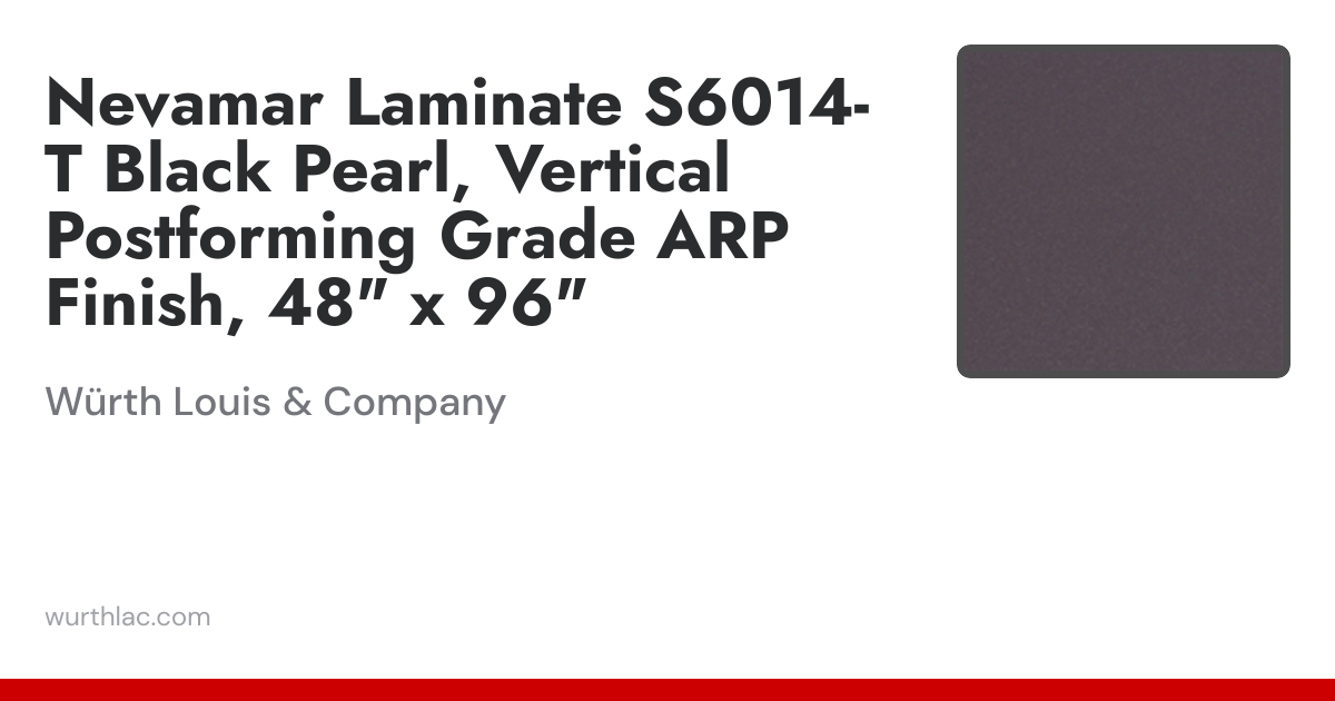 Nevamar Laminate S6014-T Black Pearl, Vertical Postforming Grade ARP ...