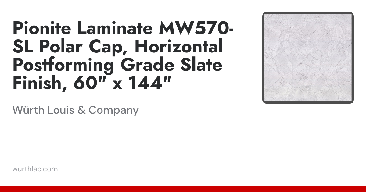 Pionite Laminate MW570-SL Polar Cap, Horizontal Postforming Grade Slate ...