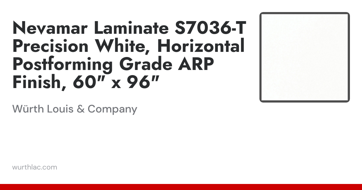 Nevamar Laminate S7036-T Precision White, Horizontal Postforming Grade ...