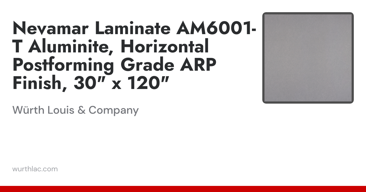 Nevamar Laminate AM6001-T Aluminite, Horizontal Postforming Grade ARP ...