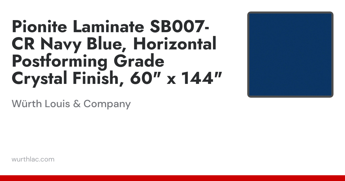Pionite Laminate SB007-CR Navy Blue, Horizontal Postforming Grade ...