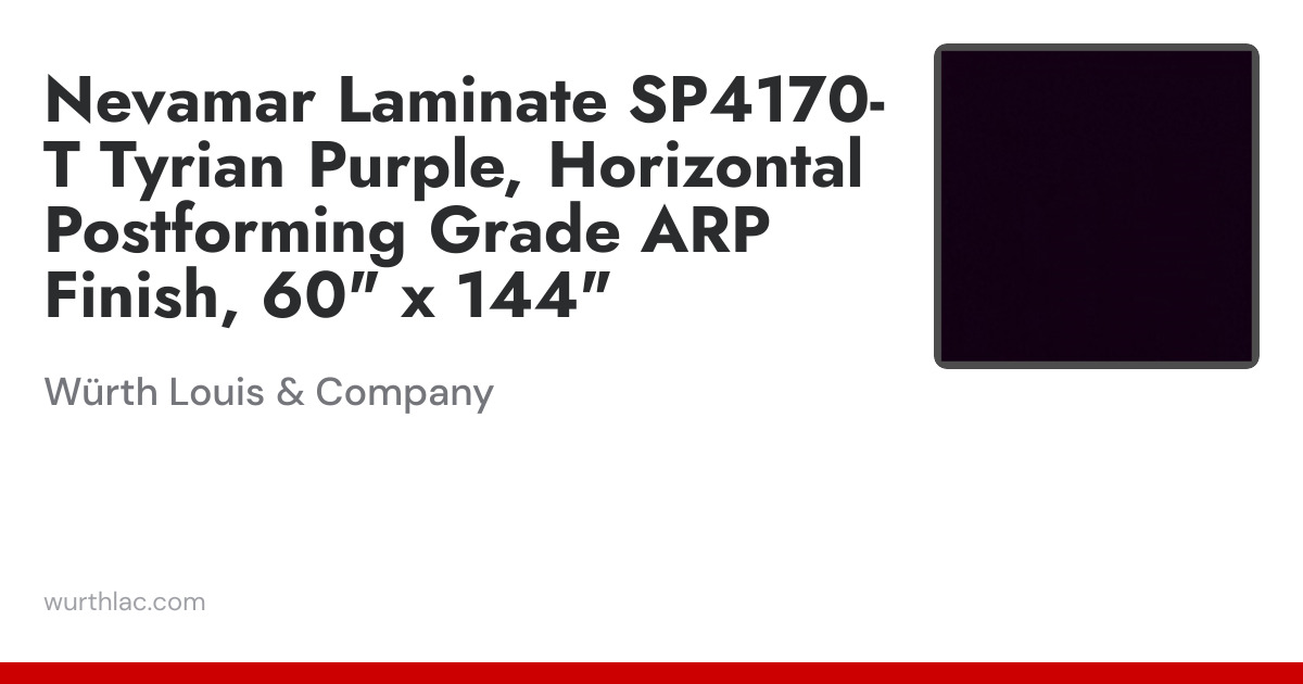 Nevamar Laminate SP4170-T Tyrian Purple, Horizontal Postforming Grade ...