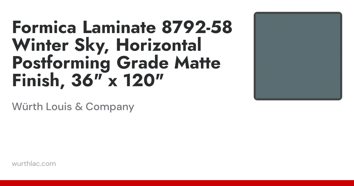 Formica Laminate 8792-58 Winter Sky, Horizontal Postforming Grade Matte ...