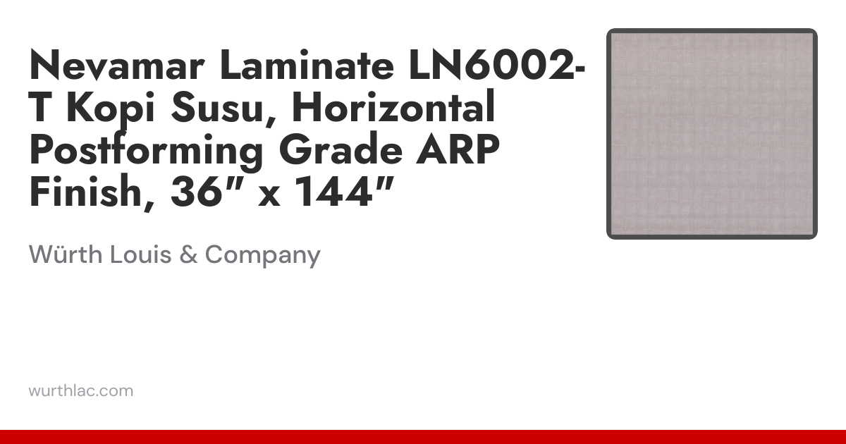 Nevamar Laminate LN6002-T Kopi Susu, Horizontal Postforming Grade ARP ...