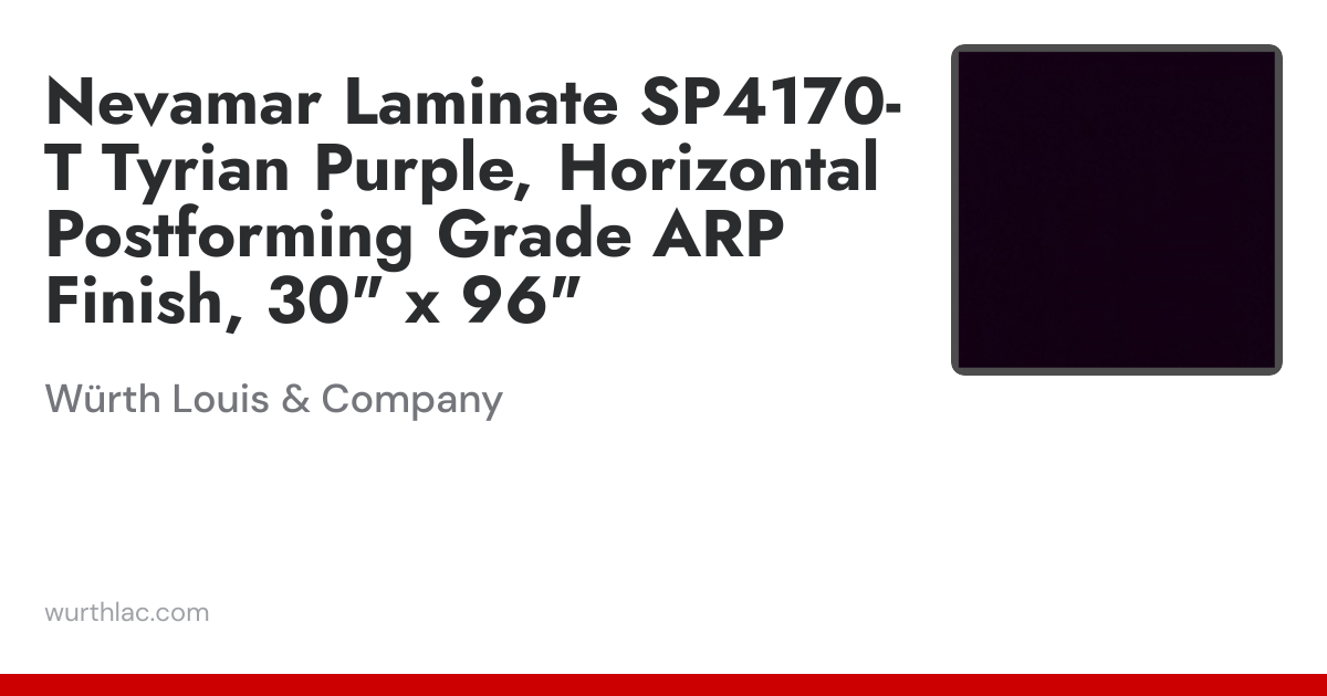 Nevamar Laminate SP4170-T Tyrian Purple, Horizontal Postforming Grade ...