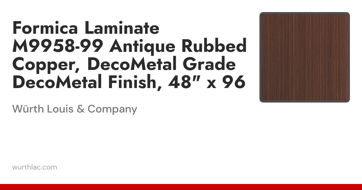 Formica Laminate M9958-99 Antique Rubbed Copper, DecoMetal Grade ...