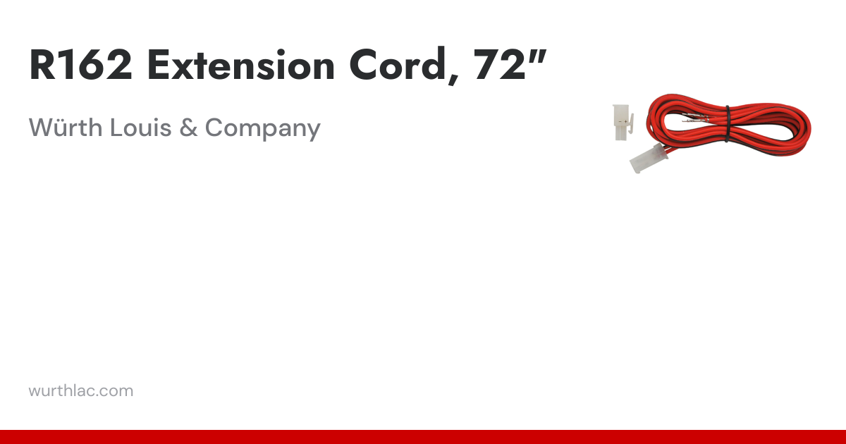 R162 Extension Cord, 72