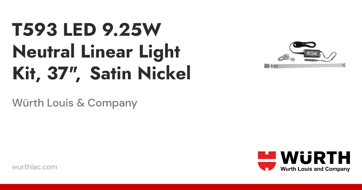 T593 LED 9.25W Neutral Linear Light Kit, 37