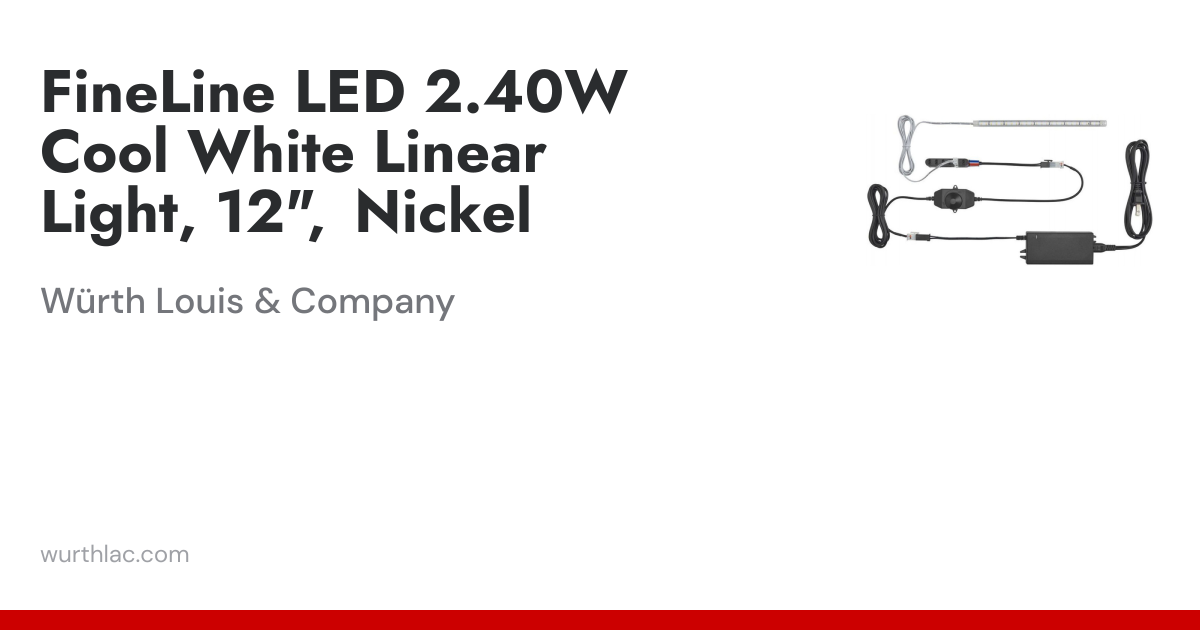 FineLine LED 2.40W Cool White Linear Light, 12