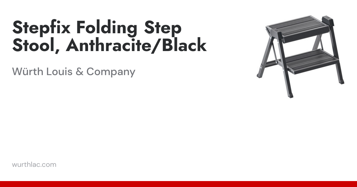 Stepfix Folding Step Stool, Anthracite/Black | Würth Louis & Company