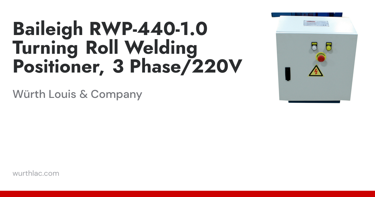 Baileigh RWP-440-1.0 Turning Roll Welding Positioner, 3 Phase/220V ...