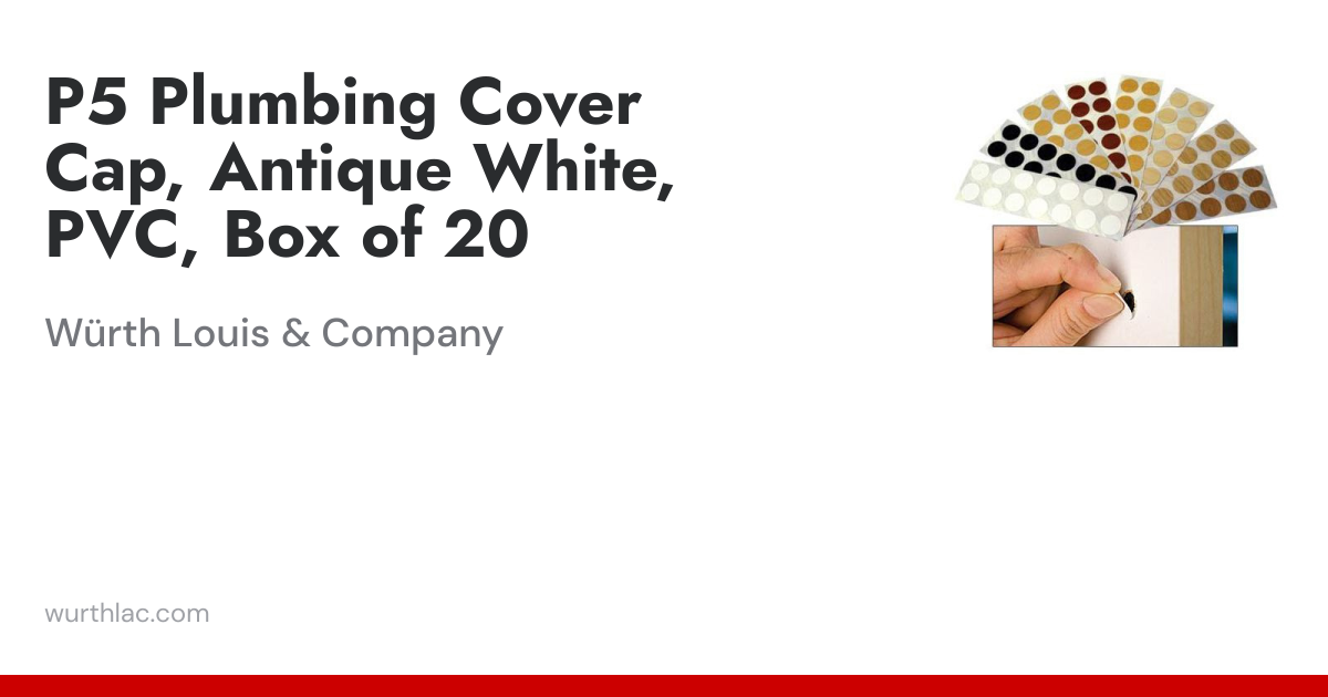 P5 Plumbing Cover Cap, Antique White, PVC, Box of 20 | Würth Louis ...