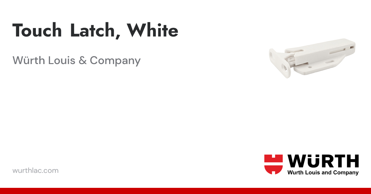 Touch Latch, White | Würth Louis & Company