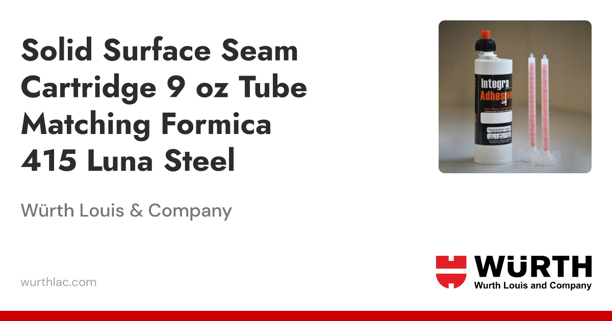 Solid Surface Seam Cartridge 9 oz Tube Matching Formica 415 Luna Steel ...