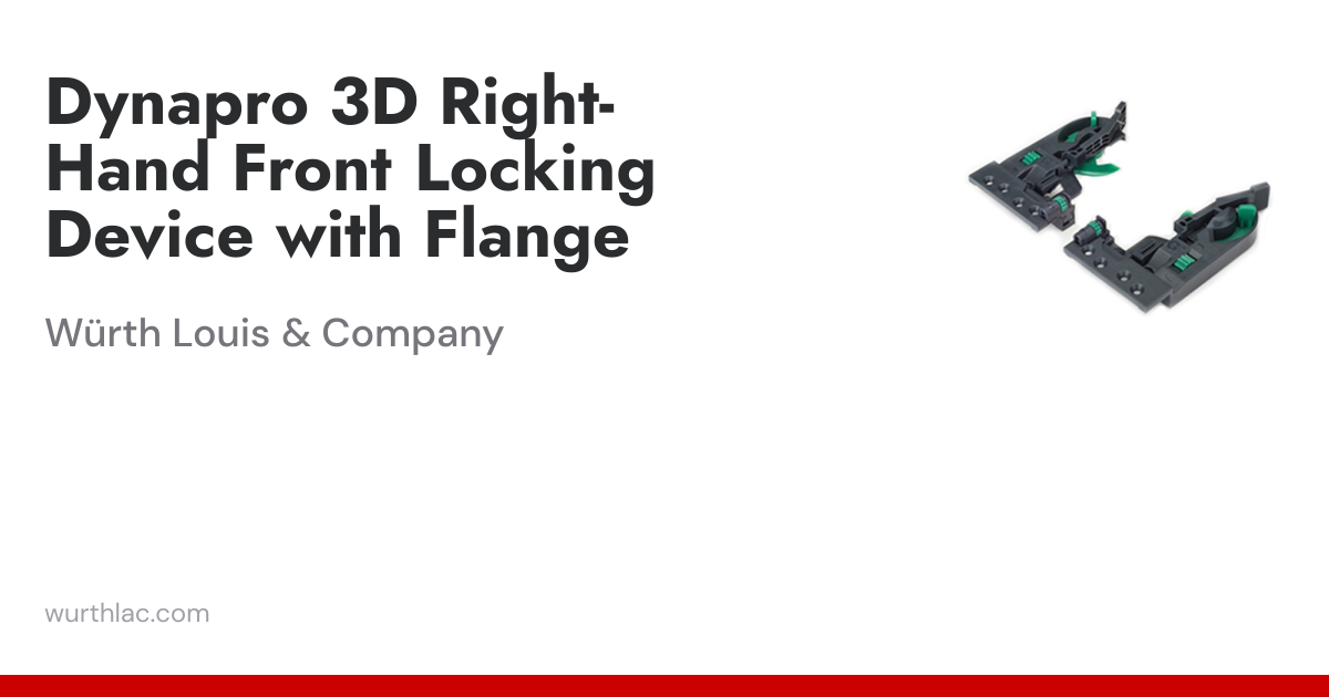Dynapro 3D Right-Hand Front Locking Device with Flange | Würth Louis ...