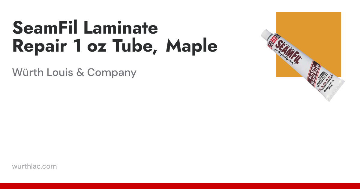 SeamFil Laminate Repair 1 oz Tube, Maple | Würth Louis & Company