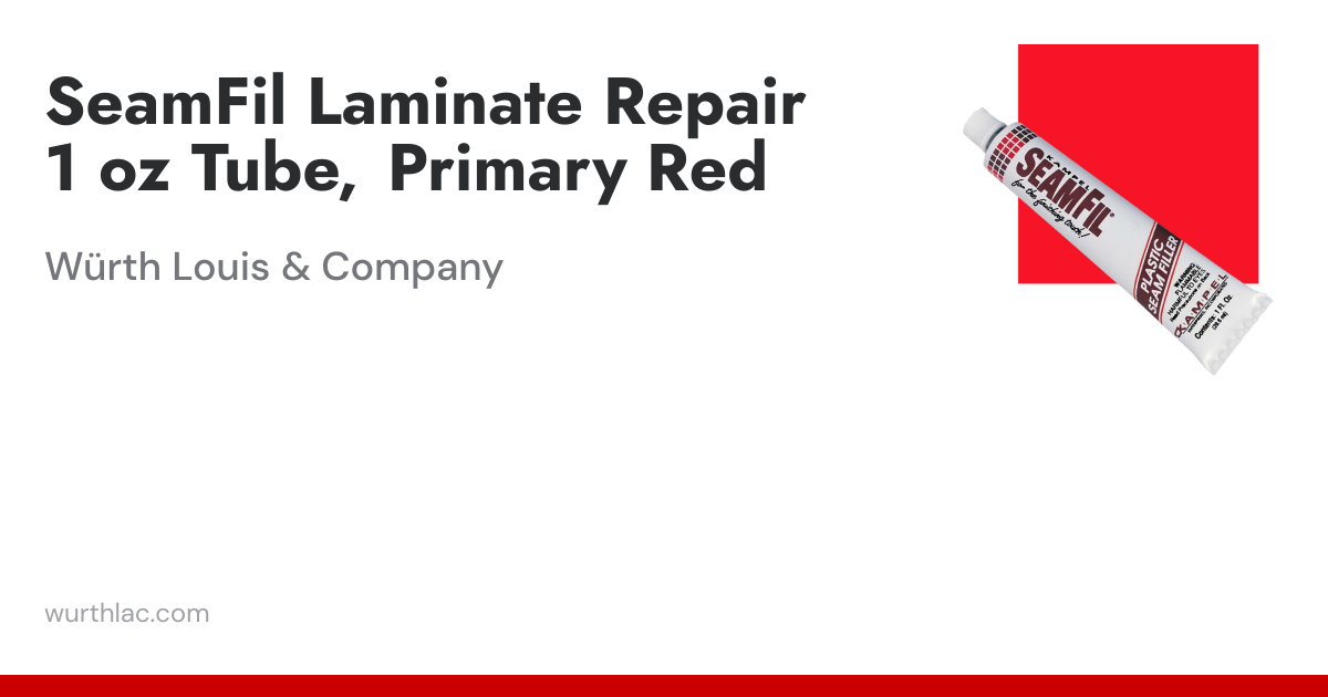 SeamFil Laminate Repair 1 oz Tube, Primary Red | Würth Louis & Company
