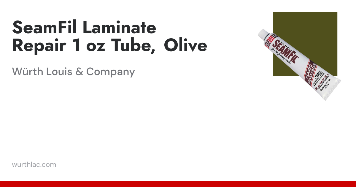 SeamFil Laminate Repair 1 oz Tube, Olive | Würth Louis & Company