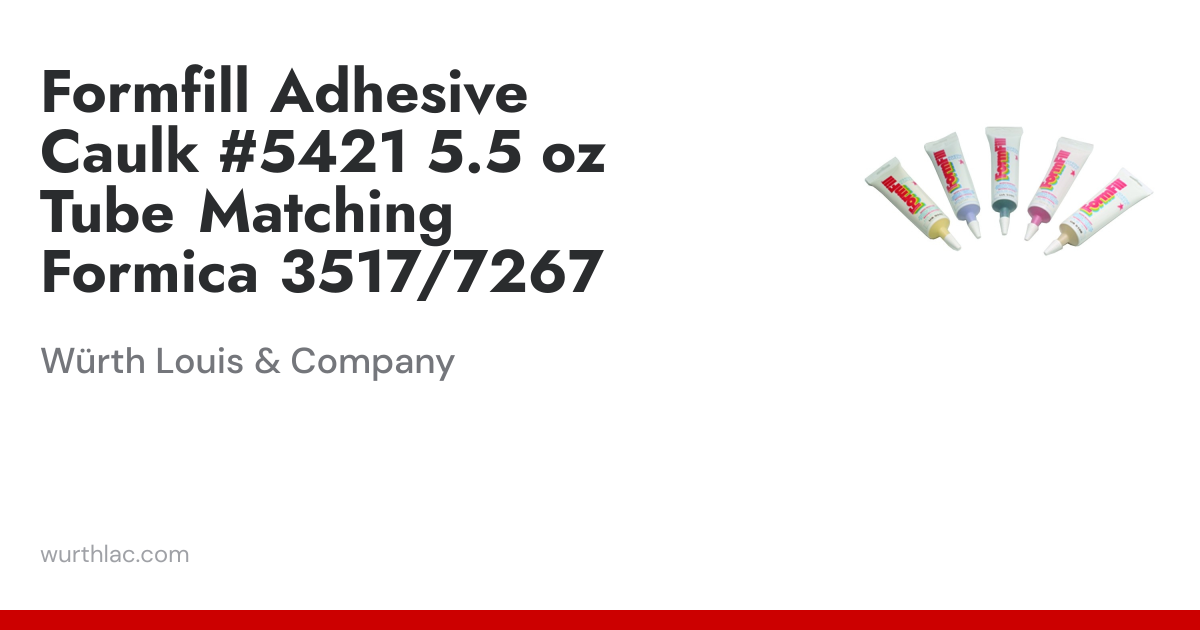 Formfill Adhesive Caulk #5421 5.5 oz Tube Matching Formica 3517/7267 ...