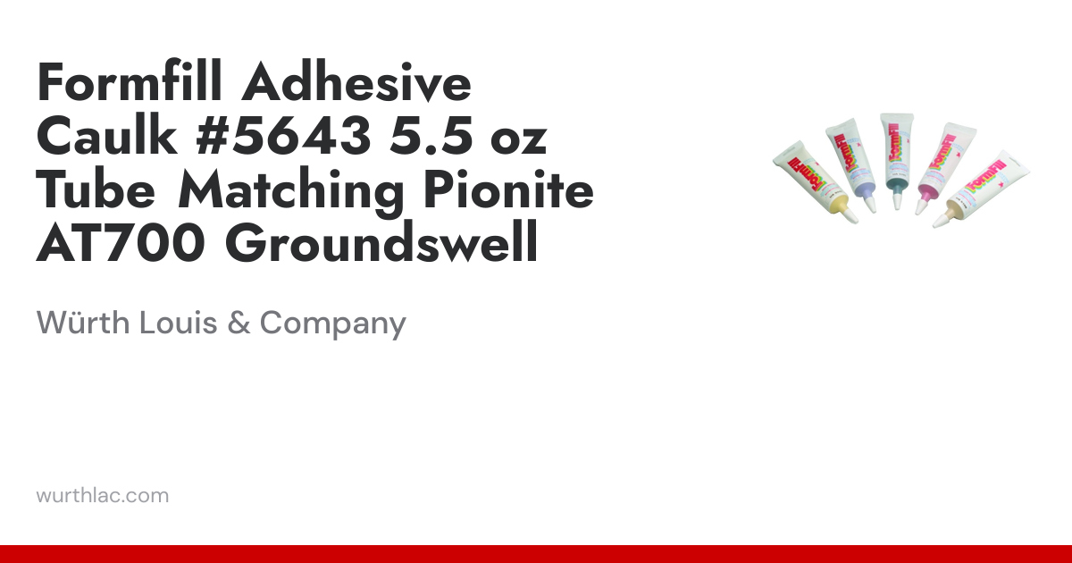 Formfill Adhesive Caulk #5643 5.5 oz Tube Matching Pionite AT700 ...