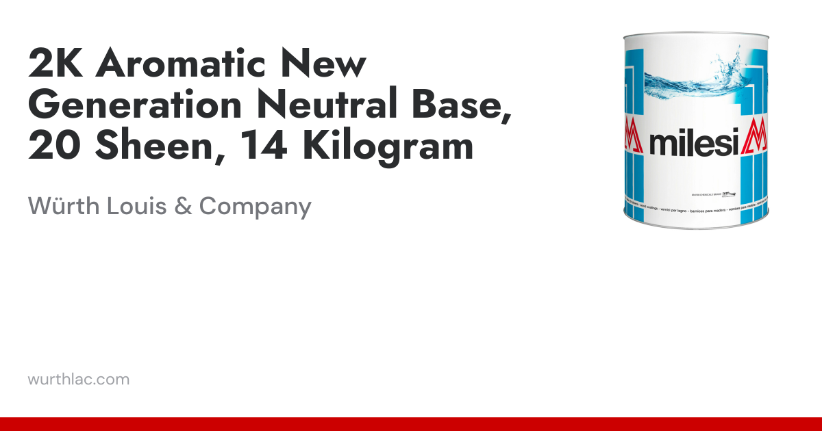2K Aromatic New Generation Neutral Base, 20 Sheen, 14 Kilogram | Würth ...