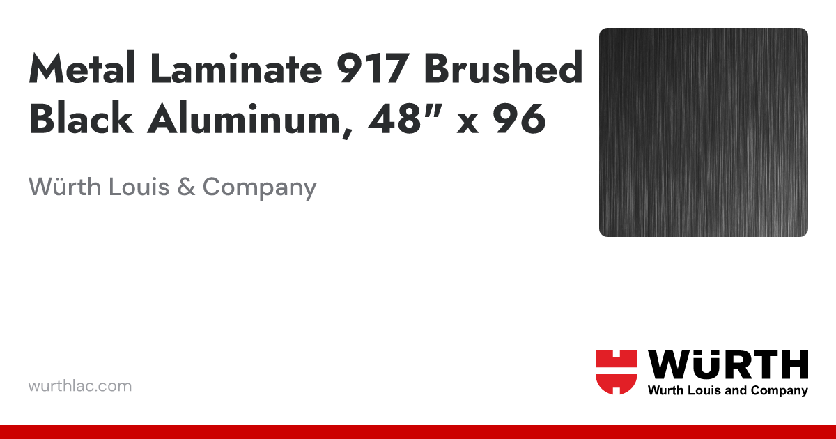 Metal Laminate 917 Brushed Black Aluminum, 48