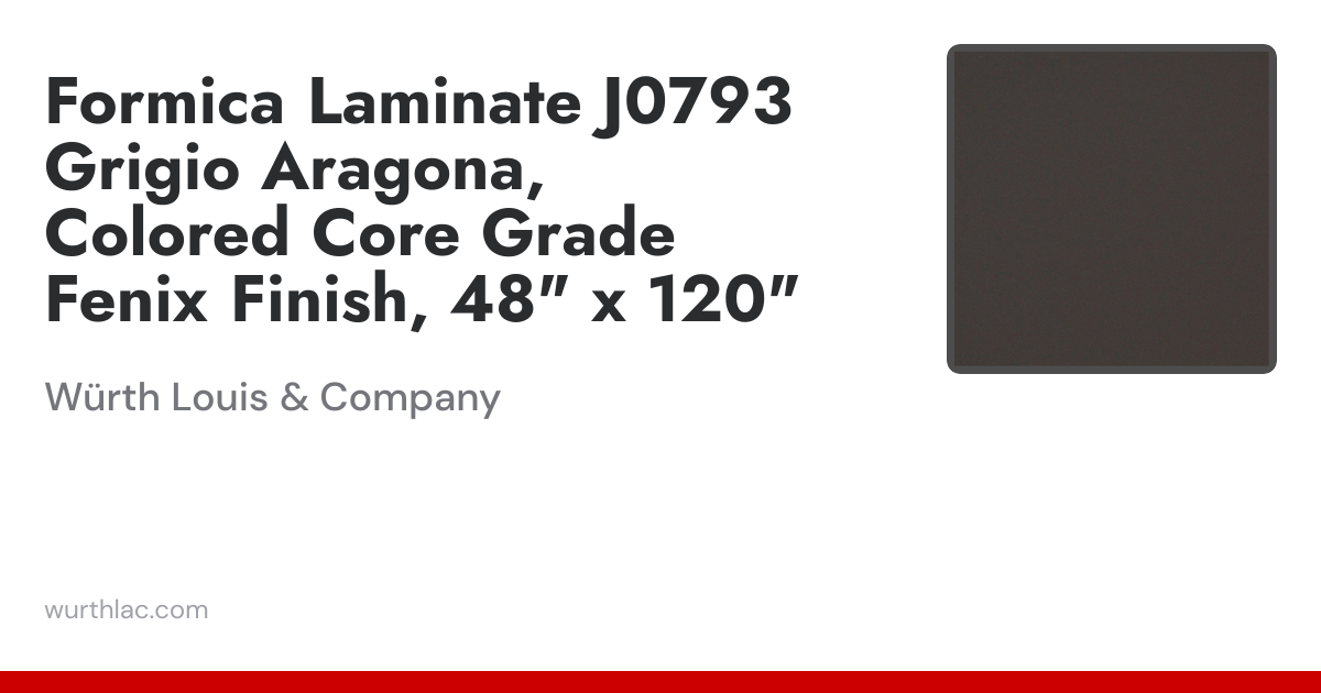 Formica Laminate J0793 Grigio Aragona, Colored Core Grade Fenix Finish ...