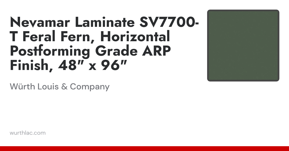 Nevamar Laminate SV7700-T Feral Fern, Horizontal Postforming Grade ARP ...