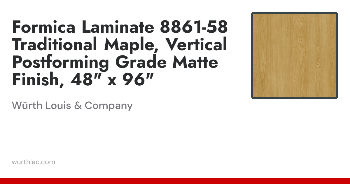 Formica Laminate 8861-58 Traditional Maple, Vertical Postforming Grade ...