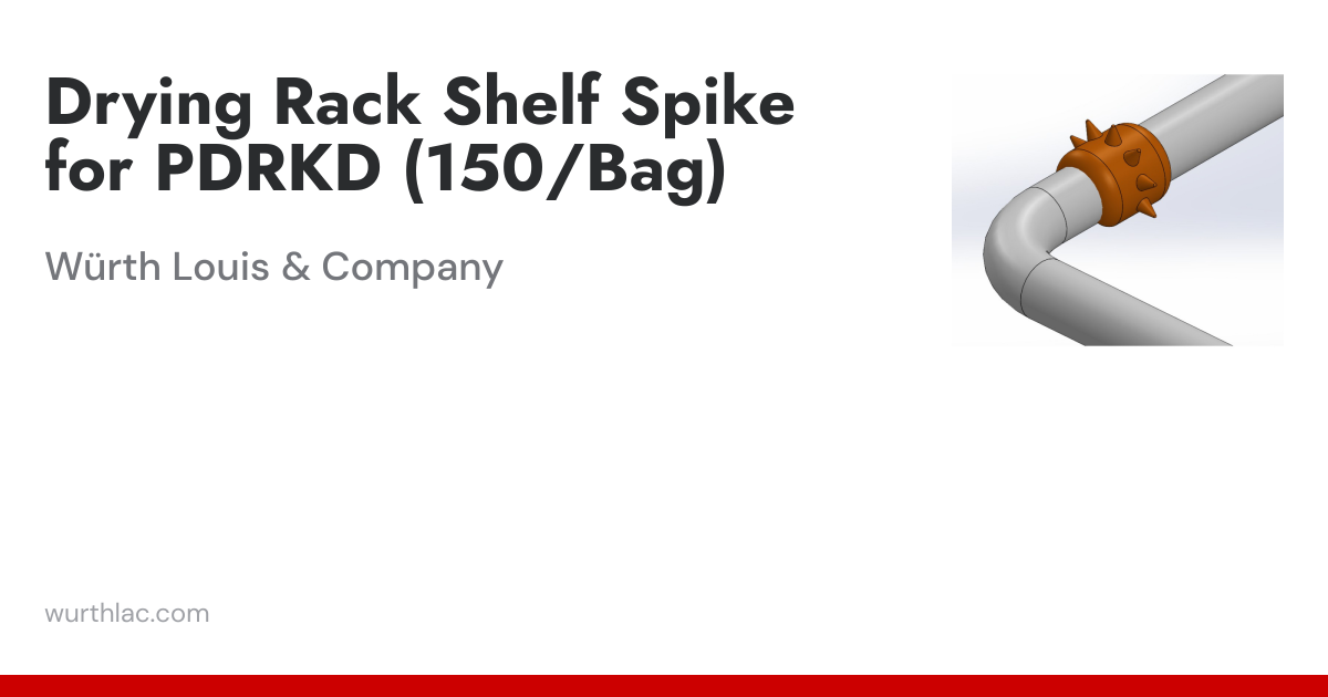 Drying Rack Shelf Spike for PDRKD (150/Bag) | Würth Louis & Company