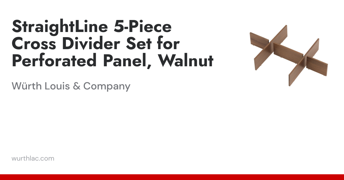 StraightLine 5-Piece Cross Divider Set for Perforated Panel, Walnut ...