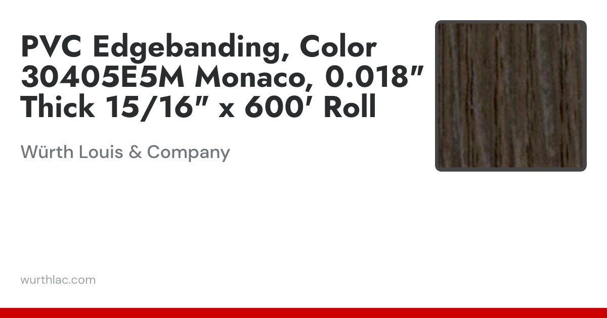 PVC Edgebanding, Color 30405E5M Monaco, 0.018