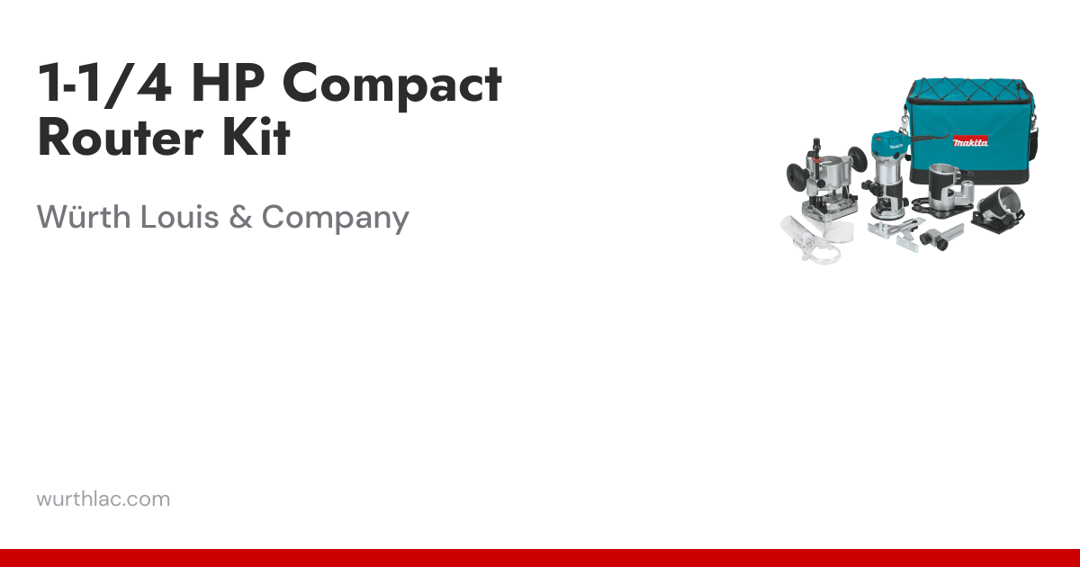 1-1/4 HP Compact Router Kit | Würth Louis & Company