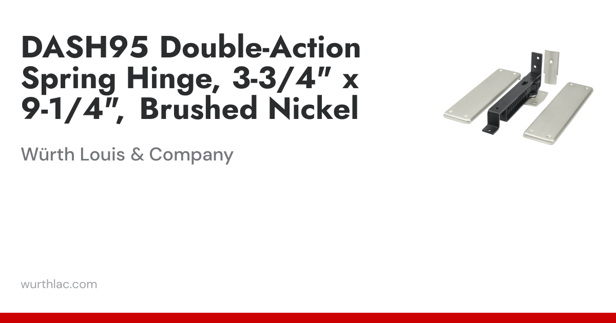 DASH95 Double-Action Spring Hinge, 3-3/4