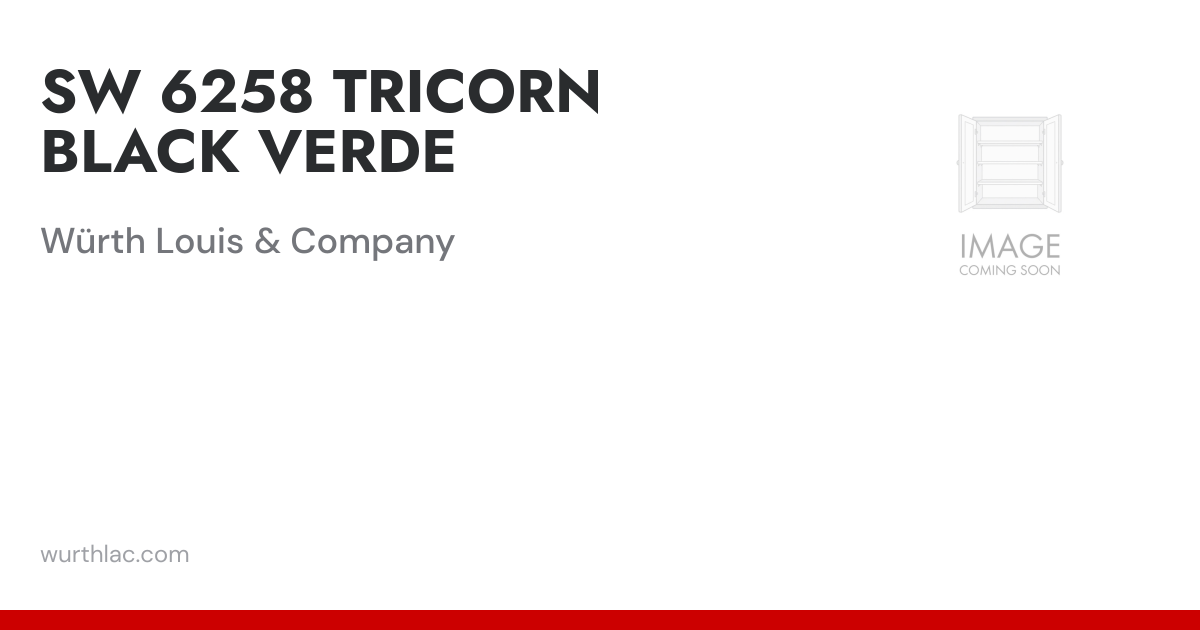 SW 6258 TRICORN BLACK VERDE | Würth Louis & Company