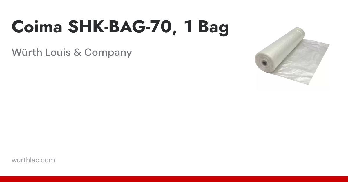 Coima SHK-BAG-70 Roll of 70 Disposable Bags | Würth Louis & Company