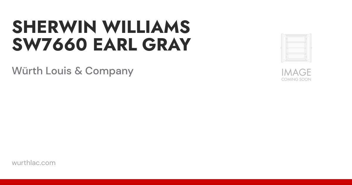 SHERWIN WILLIAMS SW7660 EARL GRAY | Würth Louis & Company