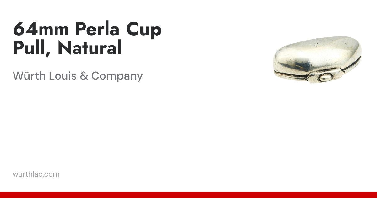 64mm Perla Cup Pull, Natural | Würth Louis & Company