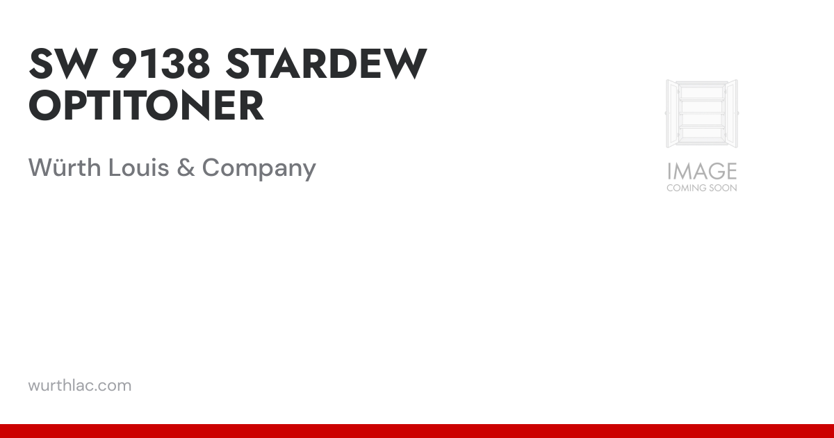 SW 9138 STARDEW OPTITONER | Würth Louis & Company