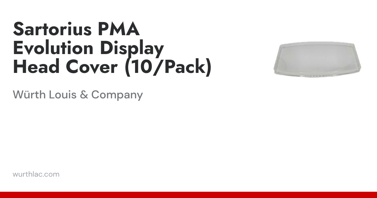 Sartorius PMA Evolution Display Head Cover (10/Pack) | Würth Louis ...