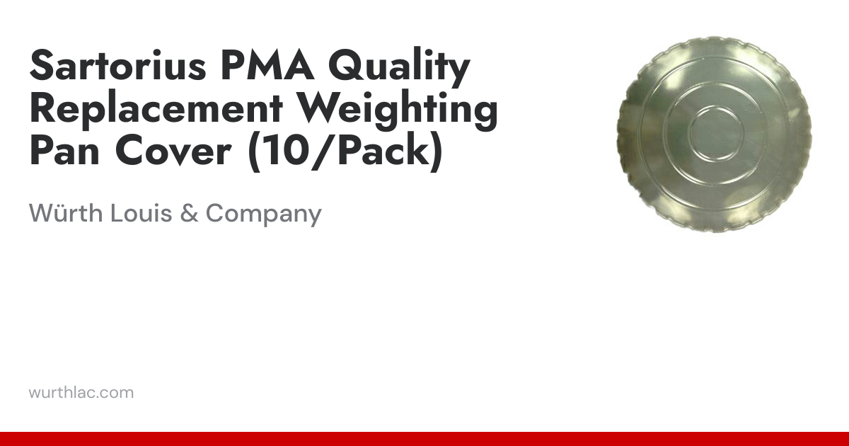 Sartorius PMA Quality Replacement Weighting Pan Cover (10/Pack) | Würth ...