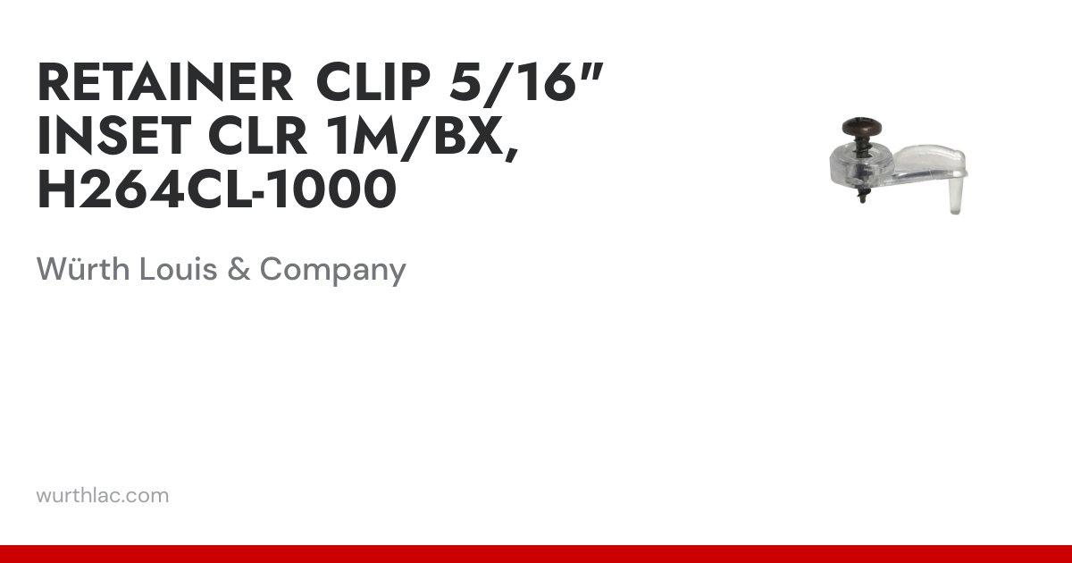 RETAINER CLIP 5/16