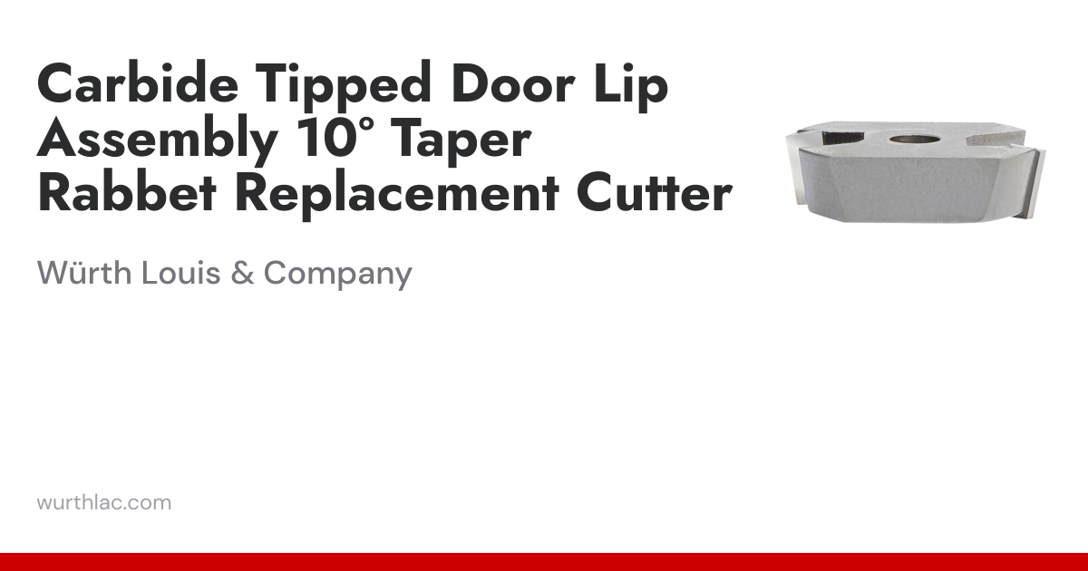 Carbide Tipped Door Lip Assembly 10° Taper Rabbet Replacement Cutter ...