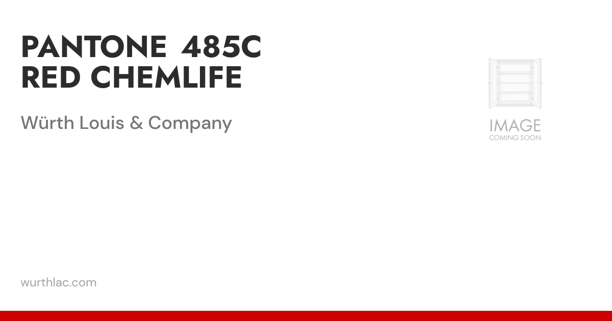 PANTONE 485C RED CHEMLIFE | Würth Louis & Company