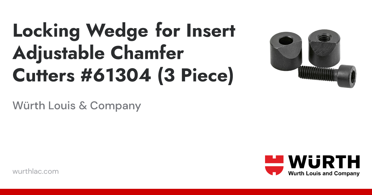 Locking Wedge for Insert Adjustable Chamfer Cutters #61304 (3 Piece ...