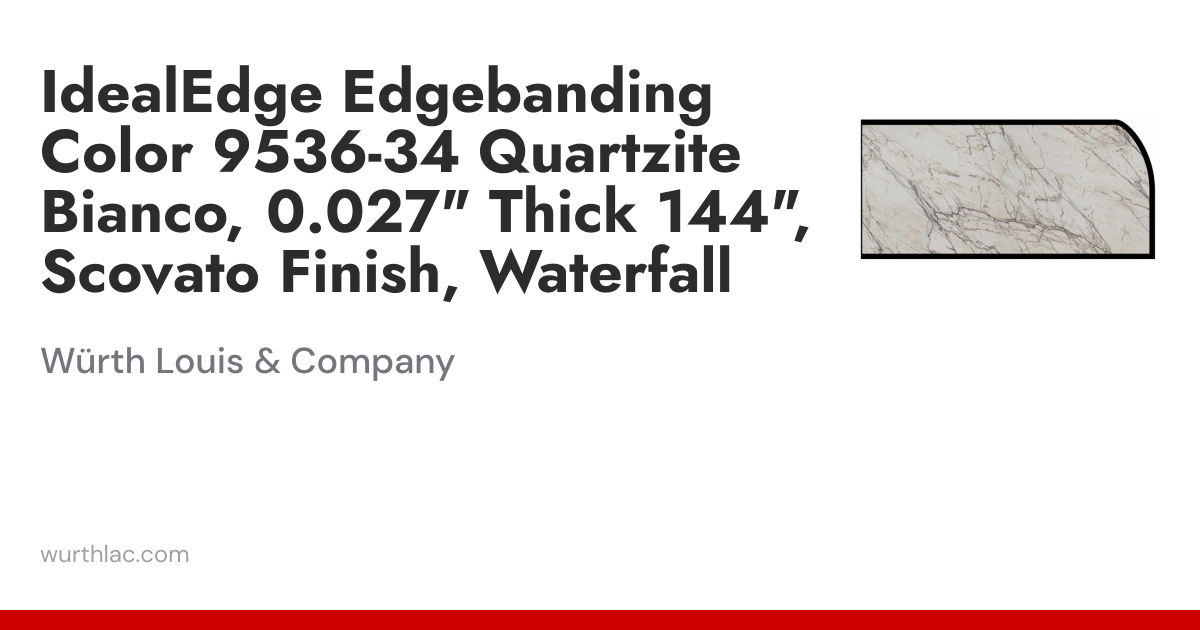 IdealEdge Edgebanding Color 9536-34 Quartzite Bianco, 0.027