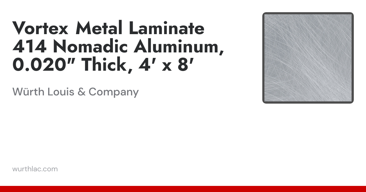Vortex Metal Laminate 414 Nomadic Aluminum, 0.020