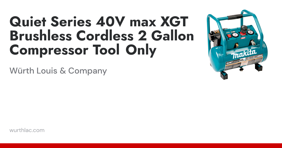 Quiet Series 40V max XGT Brushless Cordless 2 Gallon Compressor Tool ...