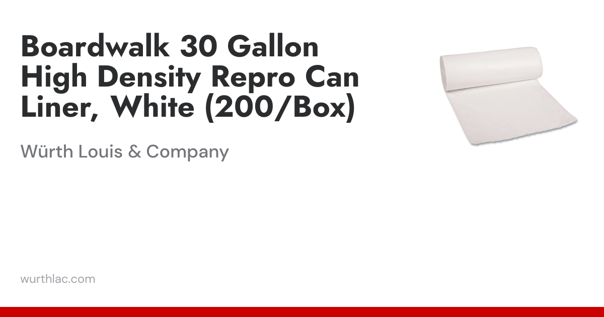Boardwalk 30 Gallon High Density Repro Can Liner, White (200/Box ...